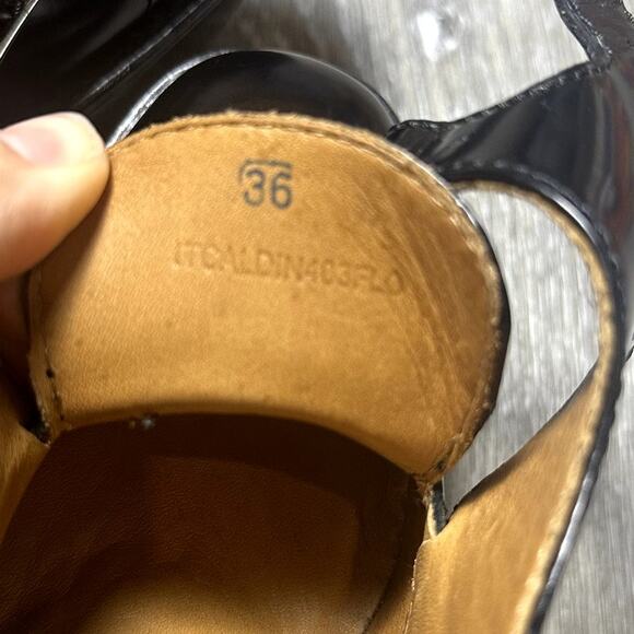 Burberry Black Prorsum Leather Monk Double Buckle Platform Wedge - Picture 6 of 12